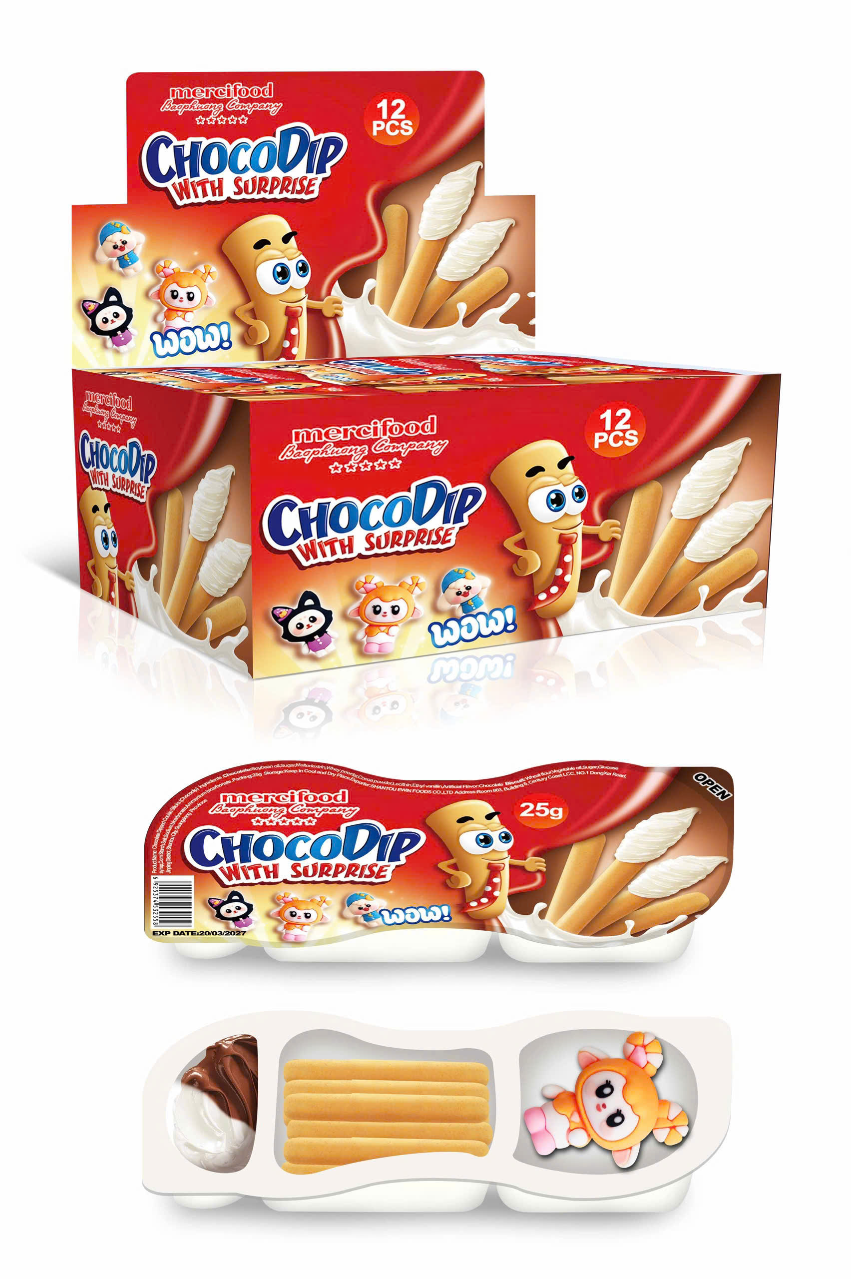 Bánh quy chấm có đồ chơi 