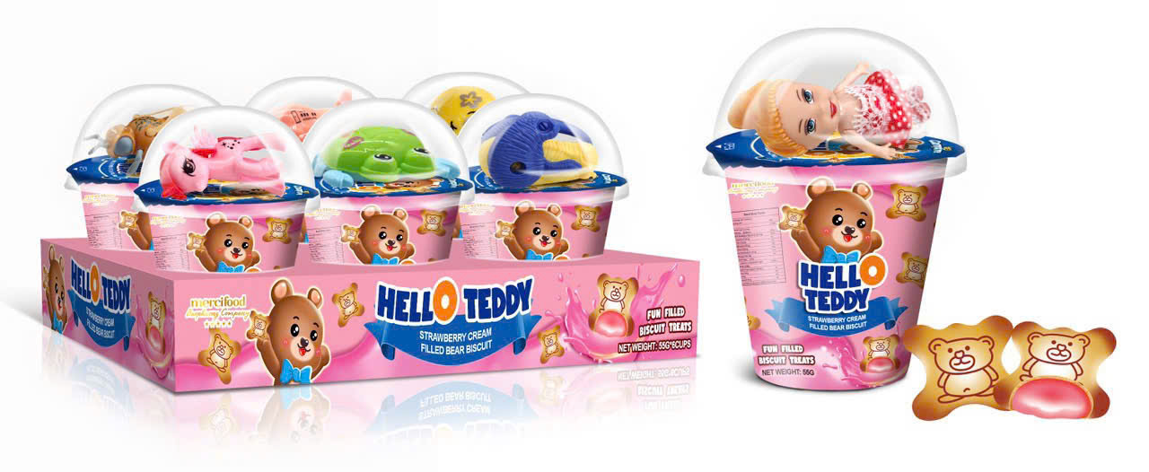 Bánh quy gấu vị dâu kèm đồ chơi 55g