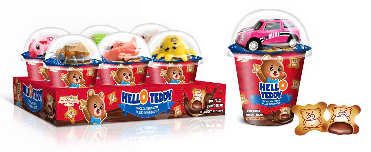 Bánh quy gấu vị socola kèm đồ chơi 55g