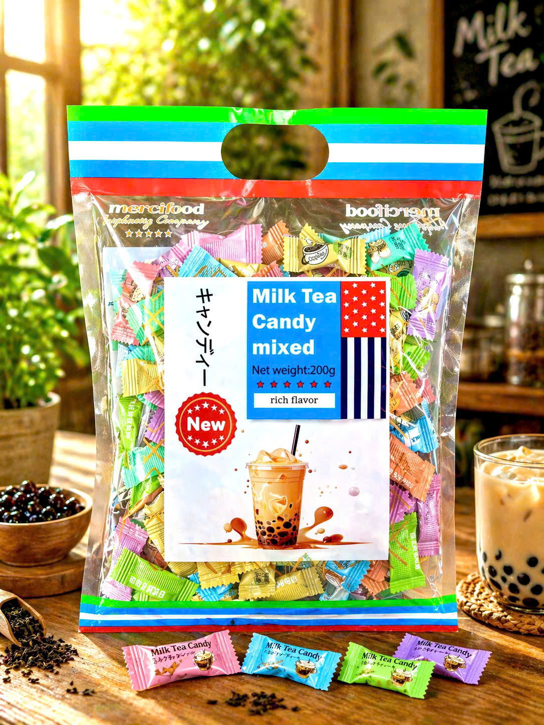 Kẹo Milk tea candy mixed 200g